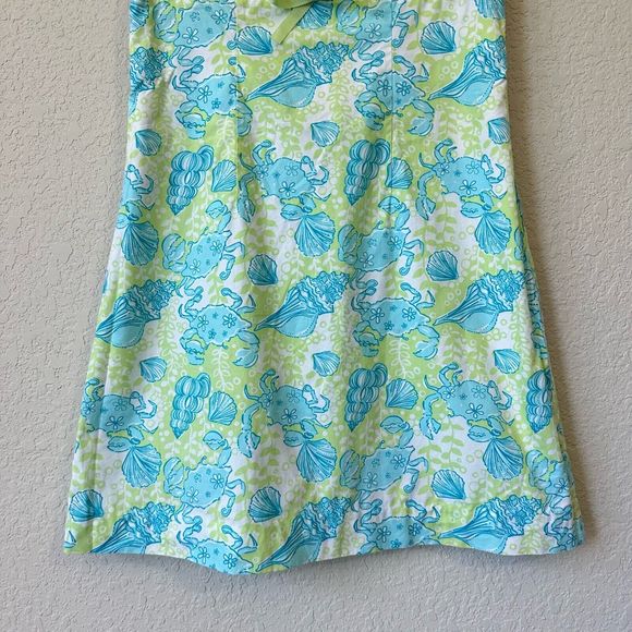 Vintage LILLY PULITZER Girls Sleeveless Crab and Shell Print Dress Multi - Picture 3 of 9